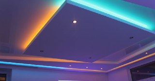 Натяжной потолок с подсветкой Белорецк, цена от 2074 руб.
